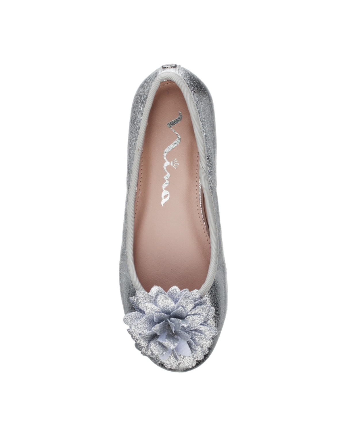 Nina Little Girls Jeanesse Ballet Flats - Silver-Tone Metallic