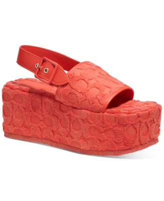 coach platform slide sandals