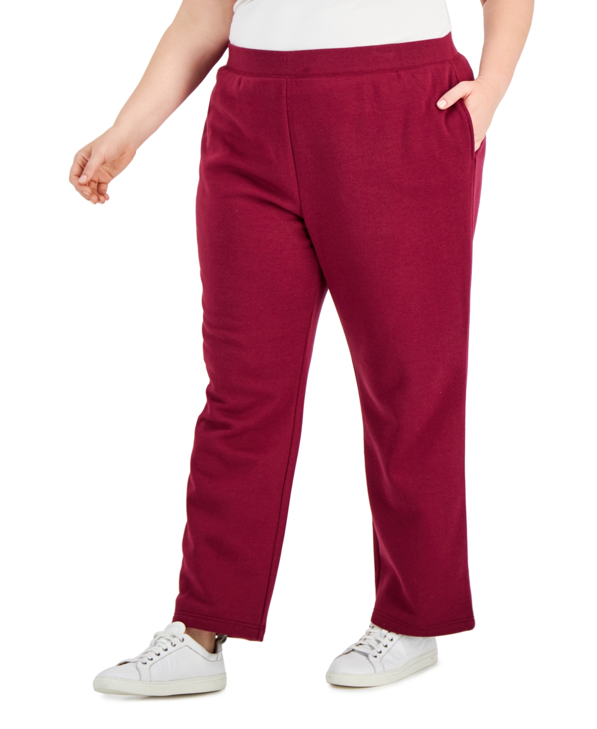 Karen Scott Plus Size Fleece Pants Created for Macy s Smart Closet