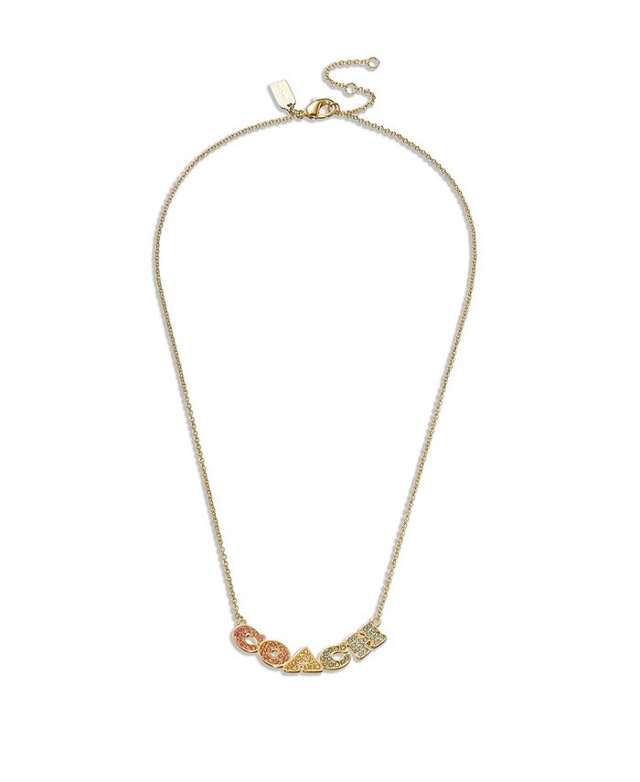 Coach initial necklace clearance