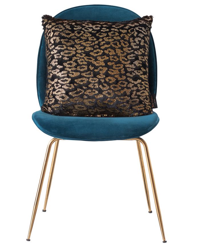 Juicy Couture Yesi Black Plush Decorative Pillow, 18" x 18" & Reviews