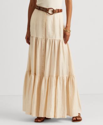 Lauren Ralph Lauren - Lace-Trim Crinkled Cotton Shirt