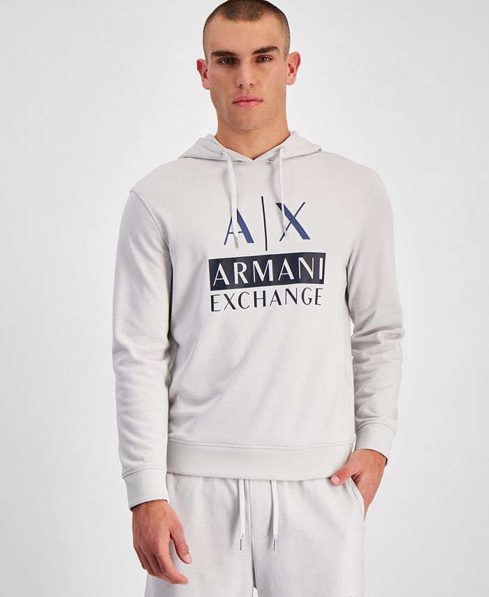 A|X Armani Exchange Men's Double AX Logo Fleece Hoodie, created for Macy's  & Reviews - Hoodies & Sweatshirts - Men - Macy's