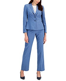 Women's Kate Seamed Jacket Pantsuit, Regular & Petite Sizes