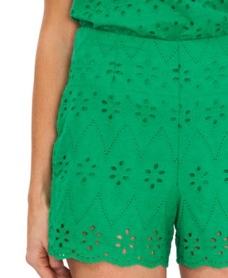 Women's Cotton Eyelet Shorts