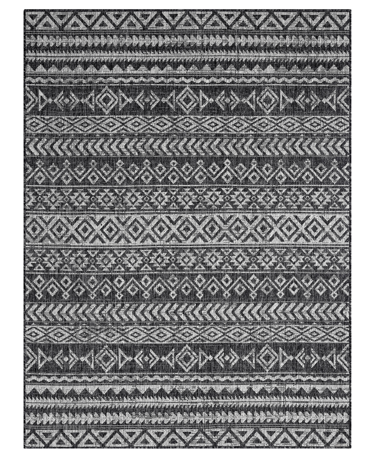Nicole Miller Patio Country Odina 7'9" X 10'2" Outdoor Area Rug In Black