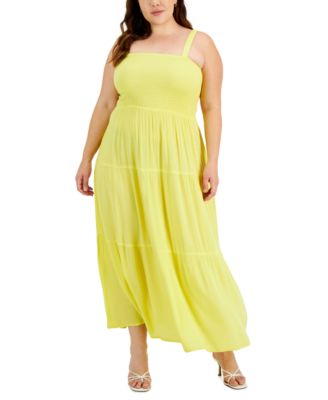 FULL CIRCLE TRENDS - Trendy Plus Size Tiered Maxi Dress
