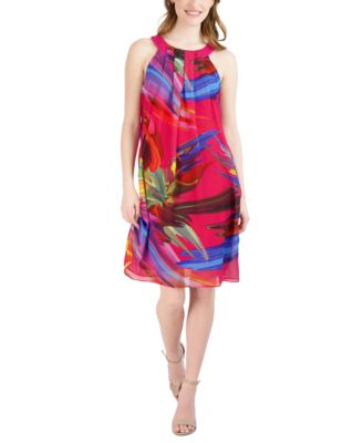 Robbie Bee Petite Printed A-Line Dress - Macy's