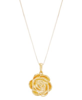 14 2024 K Gold Rose Necklase Pendant