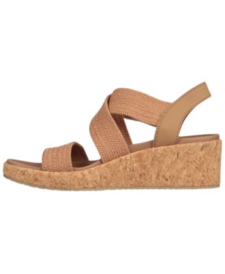 skechers tan wedge sandals