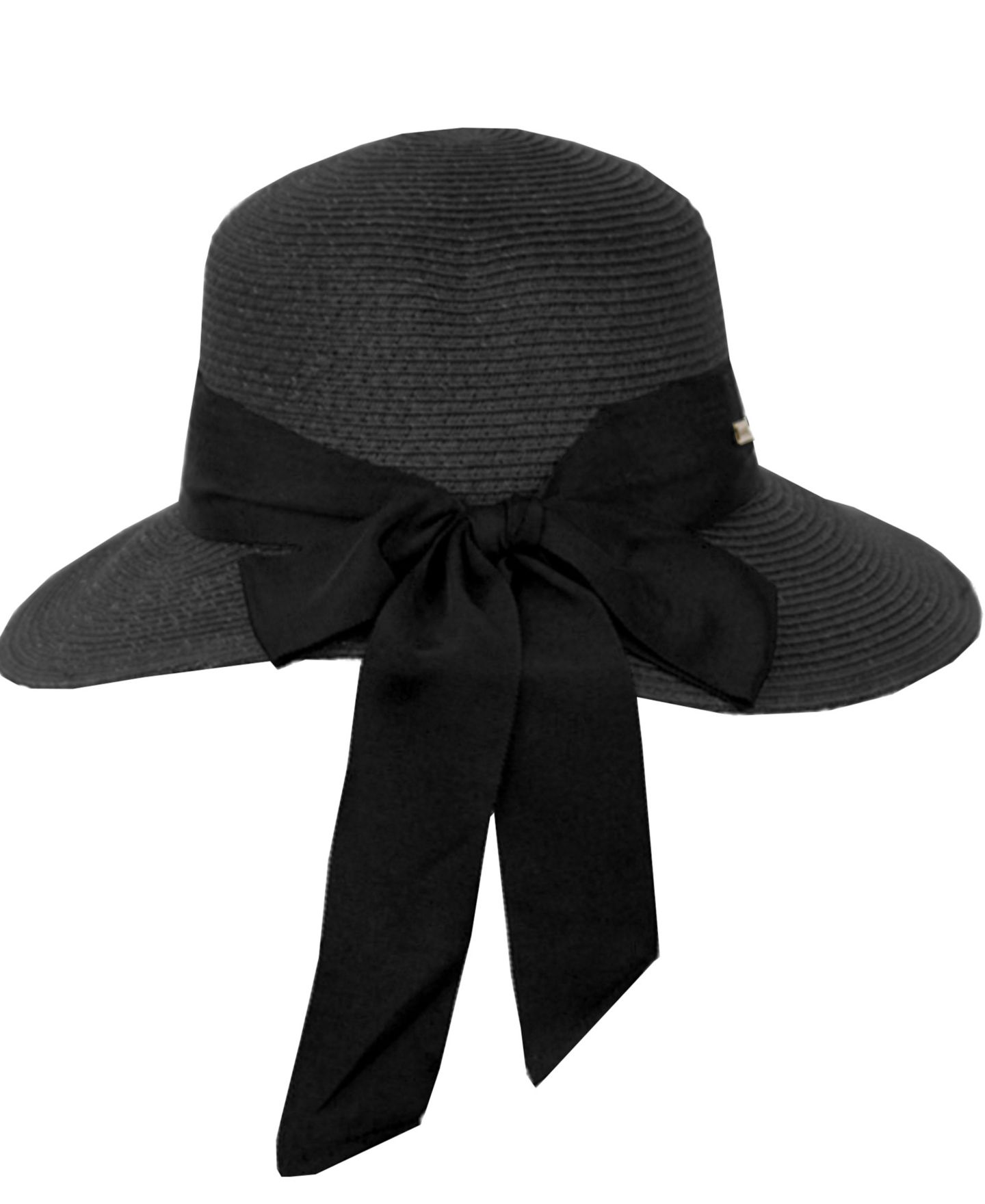 Женский головной убор Angela & William Brimmed Beach Sun Straw Hat, цвет: Чёрный — фото 2