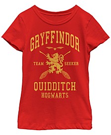 Big Girls Deathly Hallows 2 Gryffindor Quidditch Seeker T-shirt