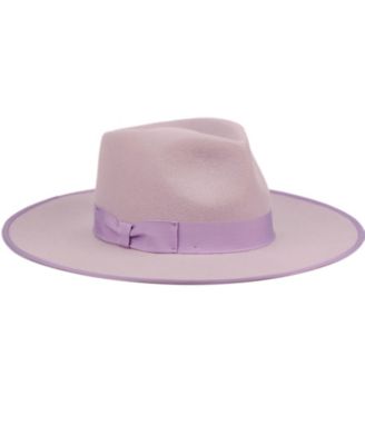 Women's Wide Brim Felt Rancher Fedora Hat