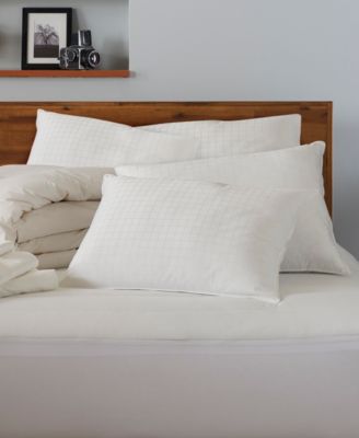 Overstuffed Gel Filled 100% Cotton Dobby -Box Shell Side/Back Sleeper Pillow - Set of Four - Standard