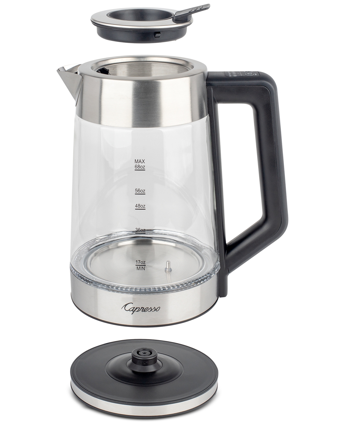 Shop Capresso H2o Select Glass Kettle In Glass,stainless Steel