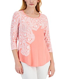 Women's Lucia Paisley-Print Top, Created for Macy's