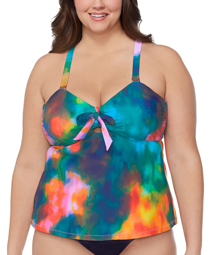 Raisins Curve Trendy Plus Size Zanzibar Underwire Tankini Top & Bottoms