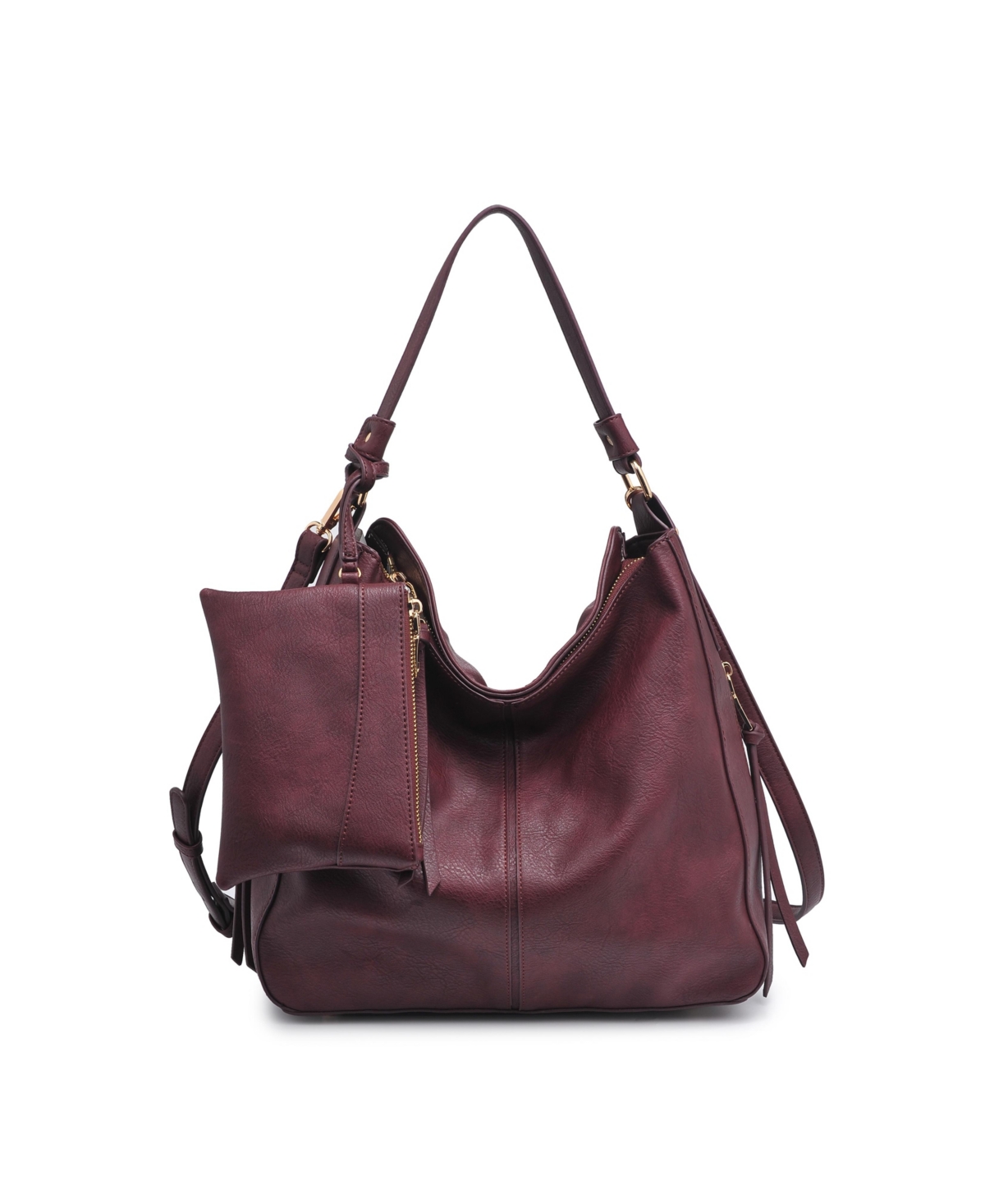 Urban Expressions Wanda Hobo Bag With Pouch In Merlot | ModeSens