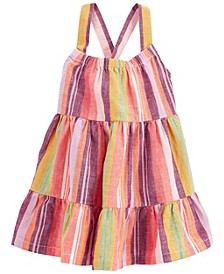 Baby Girls Striped Linen Dress