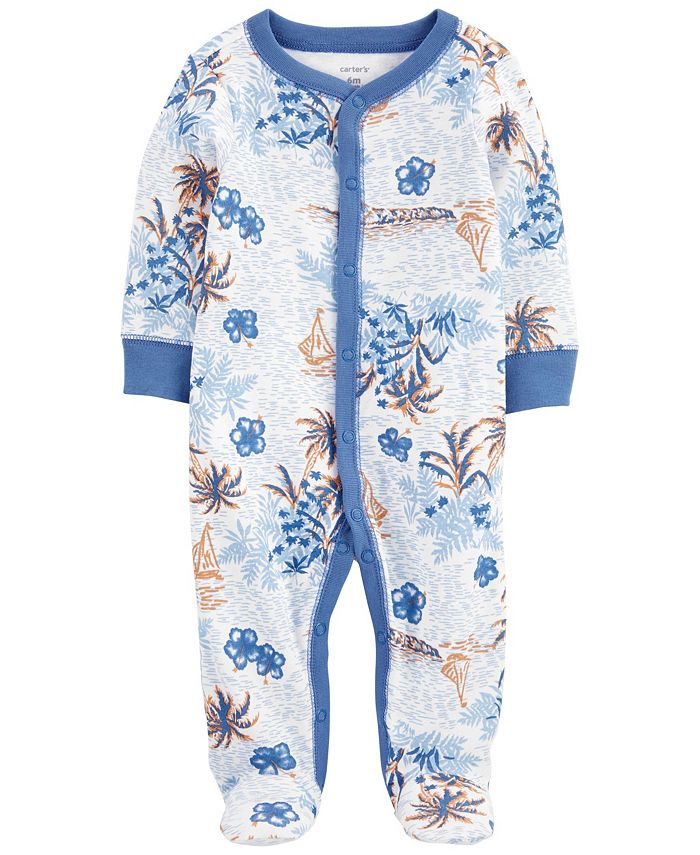 Baby boy snap up pajamas store