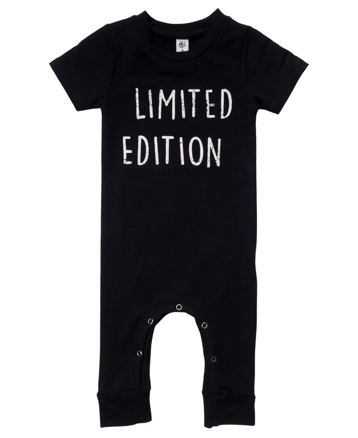 Earth Baby Outfitters Baby Boys Or Baby Girls Short Sleeve Romper In Black,limited