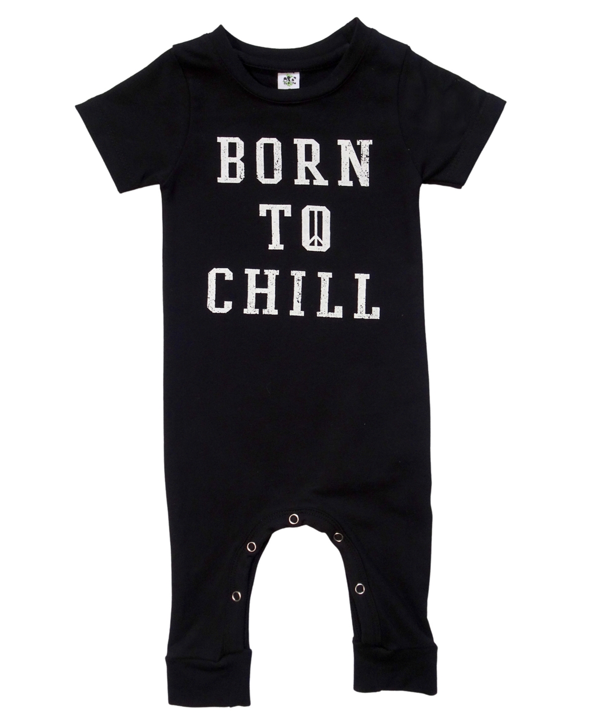 Earth Baby Outfitters Baby Boys Or Baby Girls Short Sleeve Romper In Black,chill