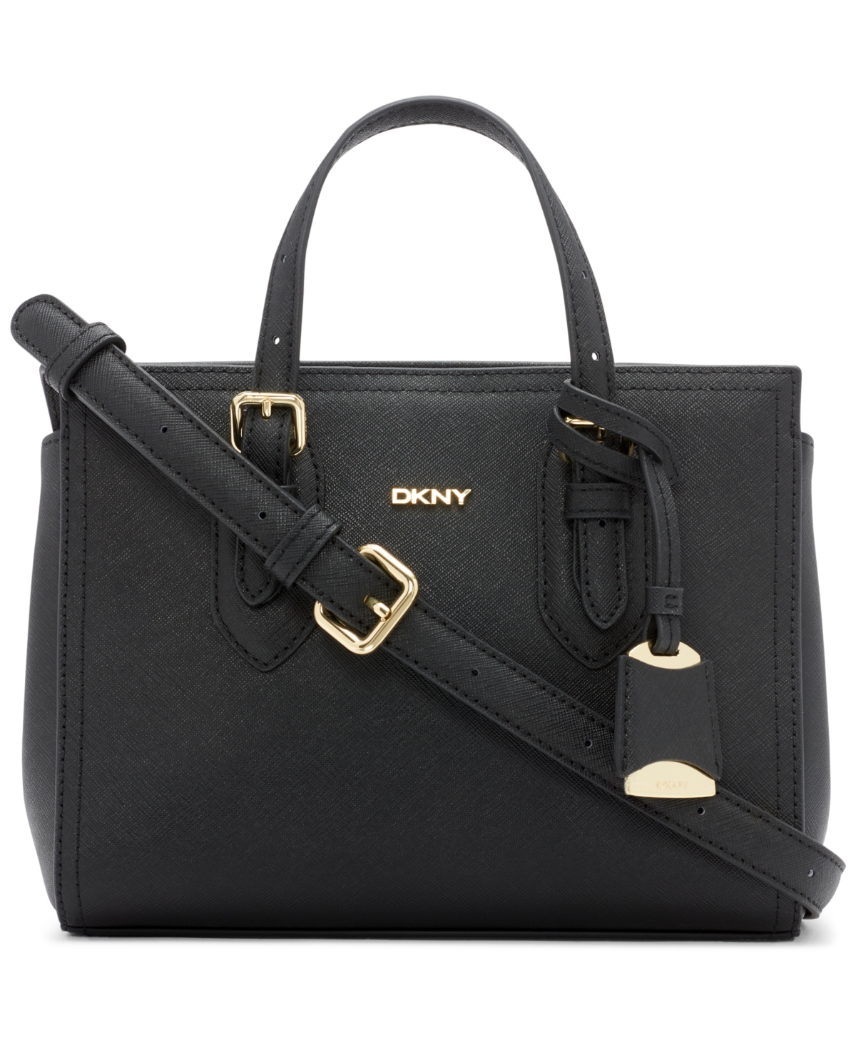 Dkny Bibi Satchel Bag In Black/gold-tone | ModeSens