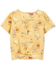 Big Girls Floral Button-Front Shirt