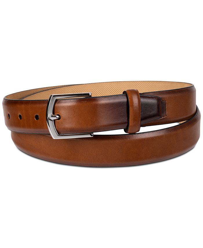 No. 5 Leather Cinch Belt - Italian Bridle Leather - Brown Leather with Brass, Small - Fits Sizes 26 - 32