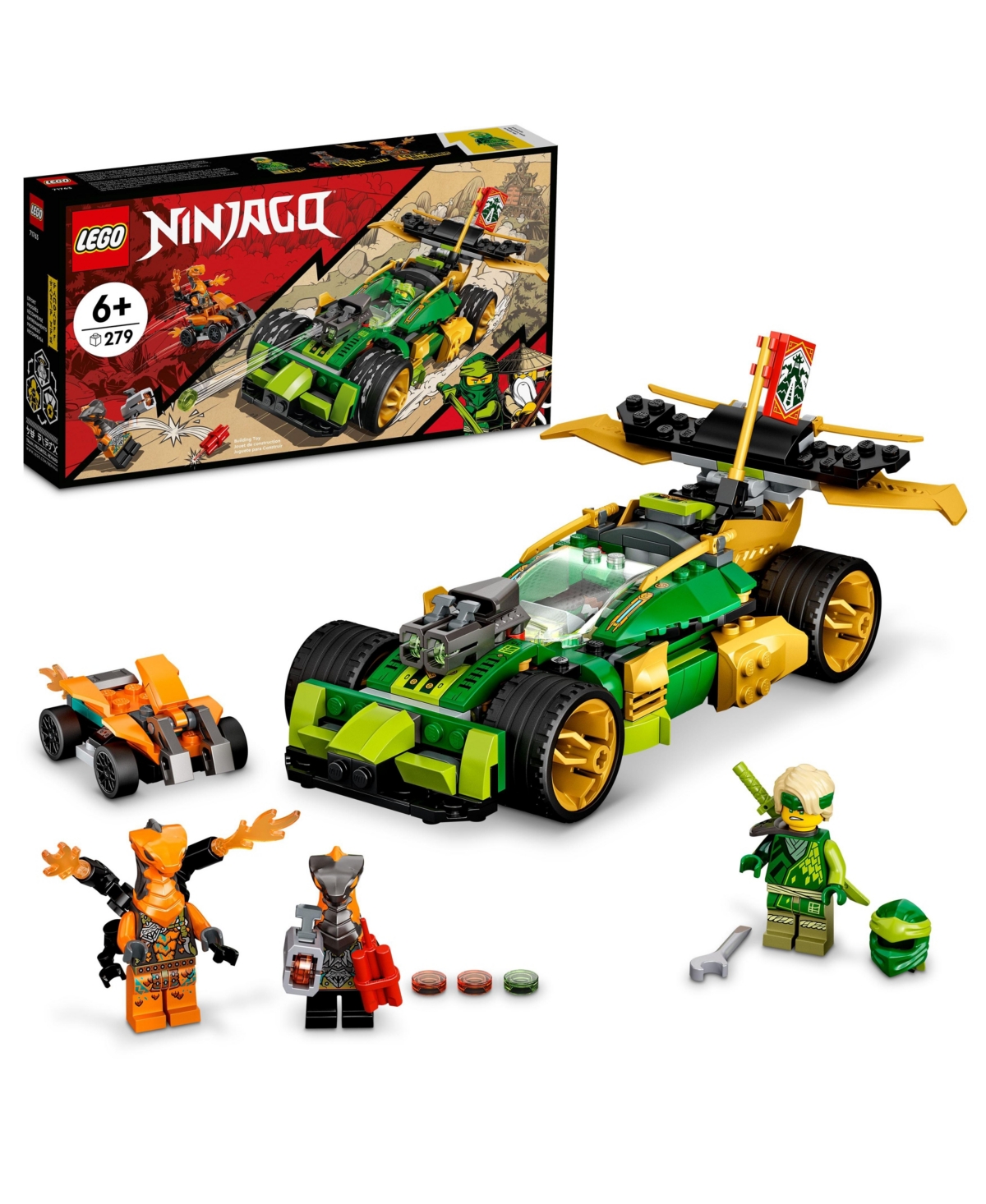 Lego Ninjago Lloyd's Race Car Evo 71763 Building Set, 279 Pieces In Multiple