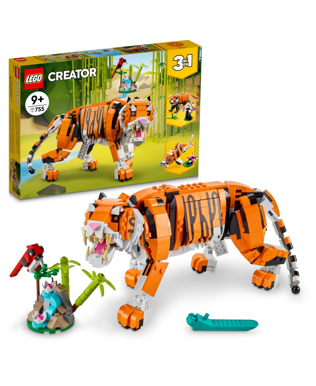 Lego Kids' Creator 31129 3-in-1 Majestic Tiger Toy Building Set In Multiple