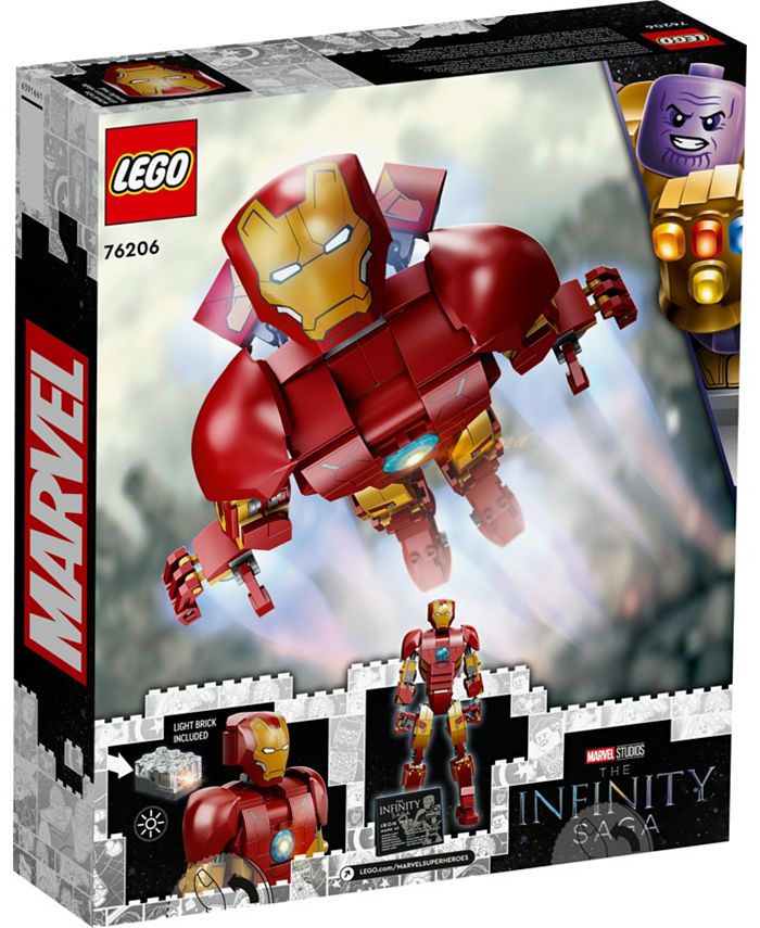 LEGO® Marvel Iron Man Figure Building Kit, Realistic Model for Play and