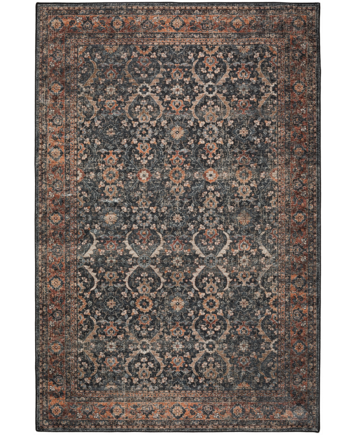 D Style Jericho Jc1 8' X 10' Area Rug In Charcoal