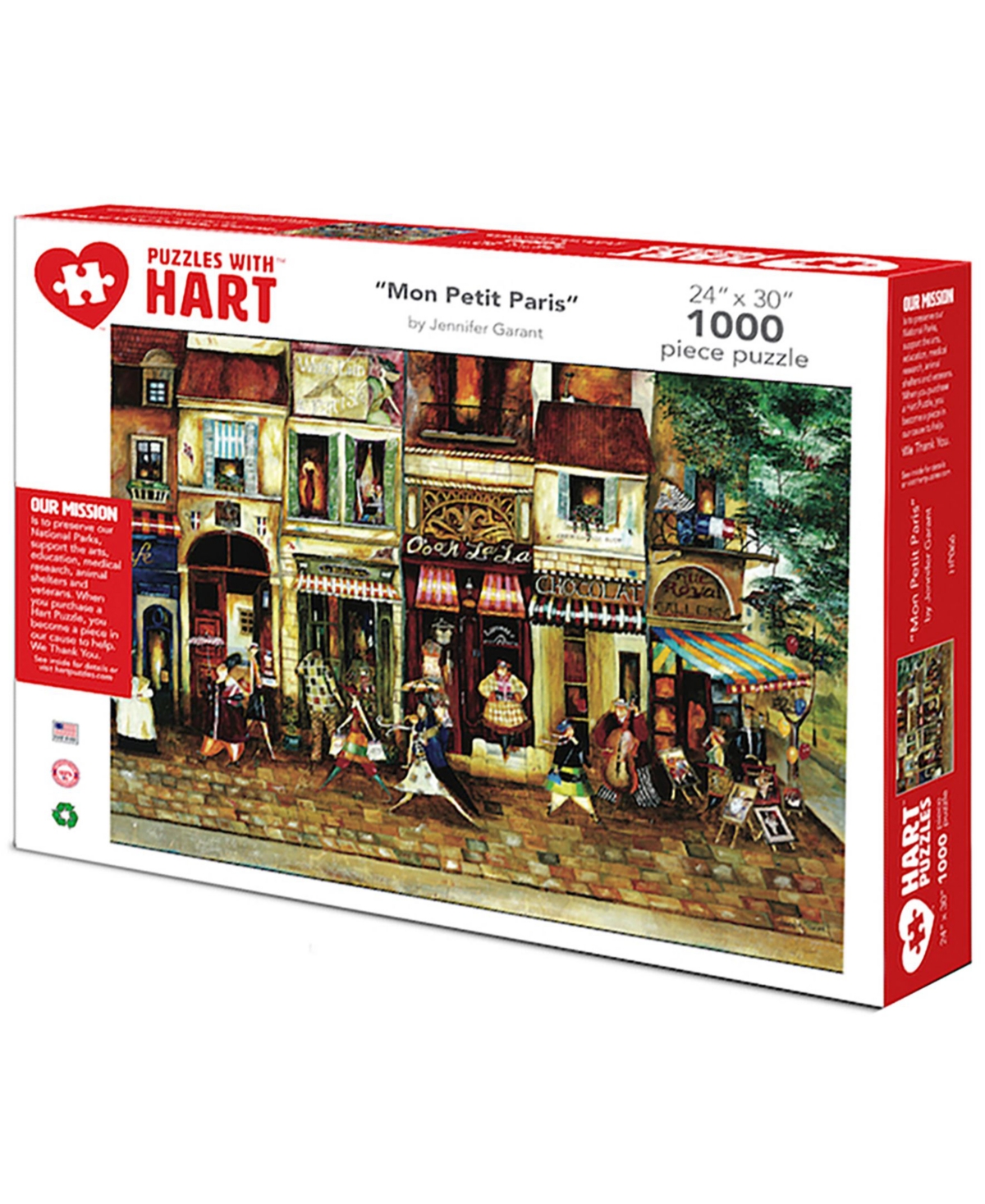HART PUZZLES MON PETIT PARIS 24" X 30" BY JENNIFER GARANT SET, 1000 PIECES