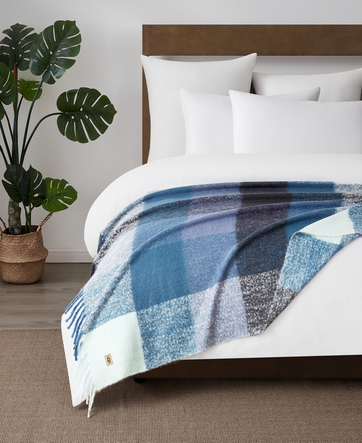 Ugg Brook Plaid Throw Blanket, 70" X 50" Bedding In Imperial Multi