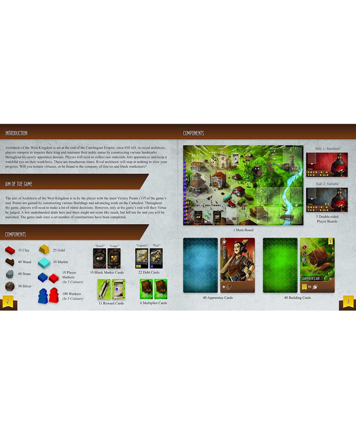 Renegade Game Studios Architects Of The West Kingdom Game In Multi