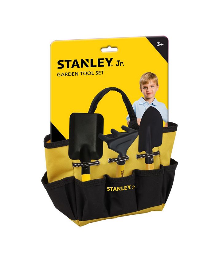 Red Tool Box Stanley Jr Garden Hand Tool Set with Bag For Kids, 4