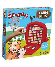 Match the Crazy Cube Game Set, Farm Pets, 41 Pieces