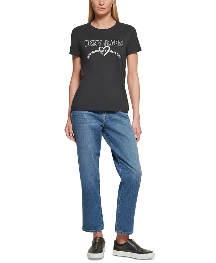 DKNY Jeans Women's Heart Logo T-Shirt - Macy's