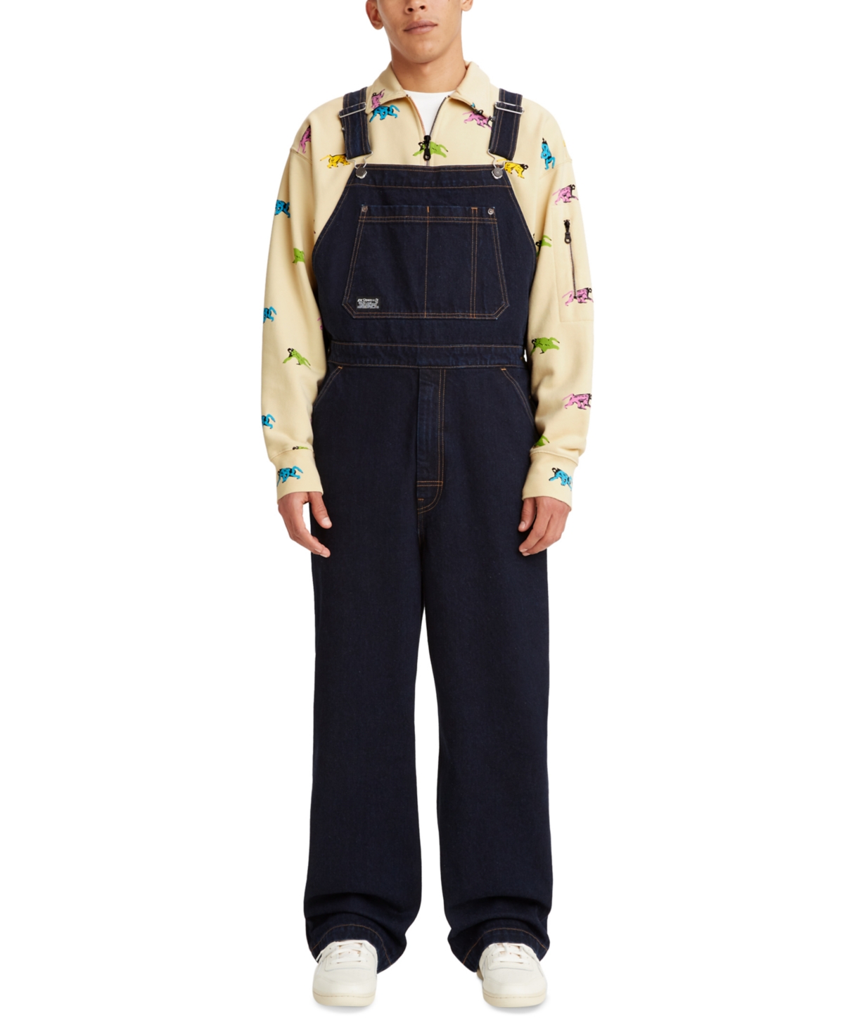 Levi's Men's Skate Nonstretch Straight Fit Overalls In Overall Rinse
