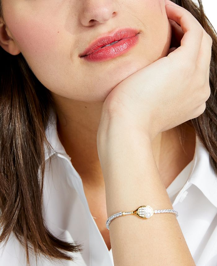 kate spade new york GoldTone Cubic Zirconia & Imitation Pearl Racket