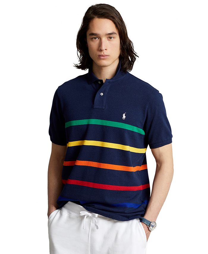 Polo Ralph Lauren Men's Classic-Fit Striped Mesh Polo Shirt & Reviews -  Polos - Men - Macy's