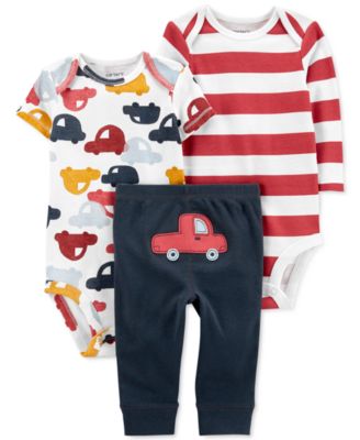 Carter's - Baby Boys 3-Pc. Animal Bodysuits & Pants Set