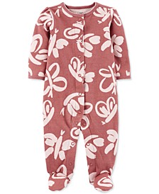 Baby Girls Butterfly Cotton Coverall 