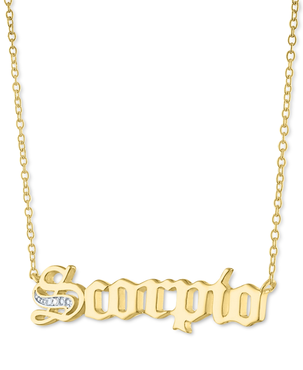 Diamond Accent Zodiac Name 18