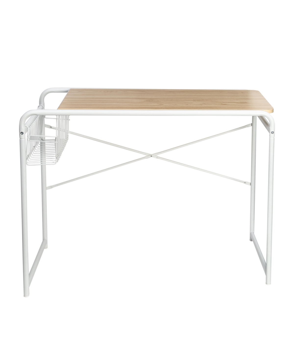 Shop Honey Can Do Home Office Computer Desk With Side Basket In White