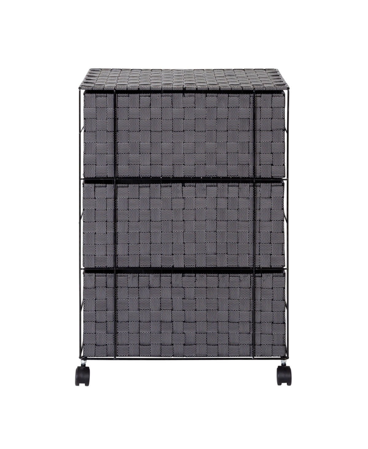 Shop Honey Can Do 3 Drawer Woven With Wheels Home Office Organizer In Black