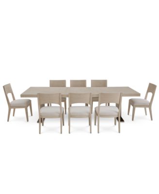 Solaria 9pc Dining Set (Rectangular Table & 8 Side Chairs)