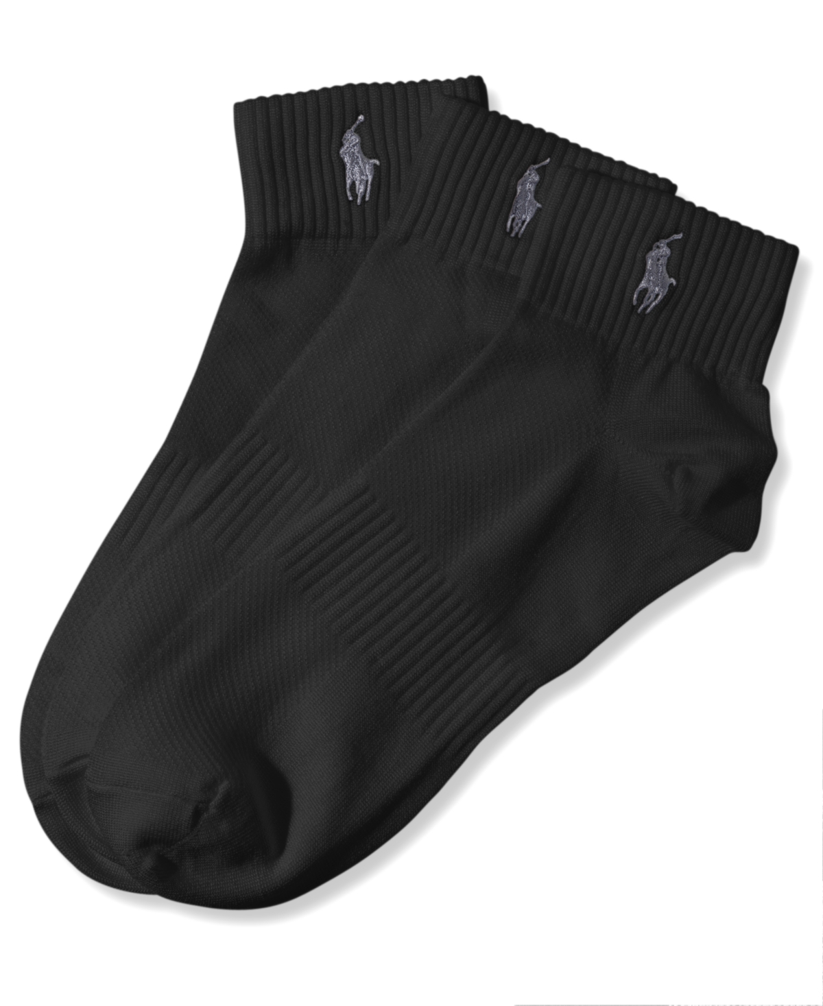 Ralph Lauren Men's Socks, Athletic Quarter 3 Pack - White