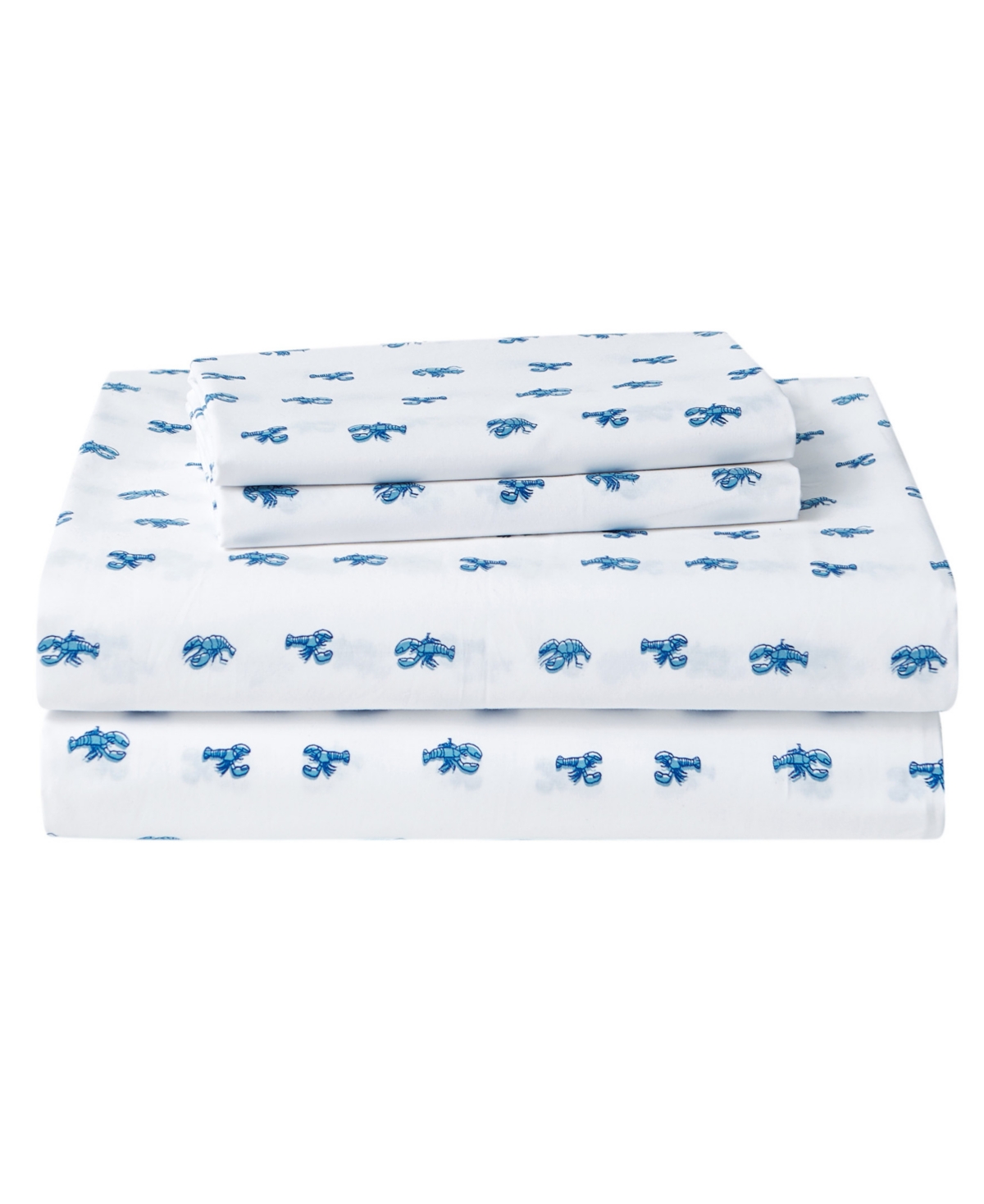 Shop Nautica Cloyster Cotton Percale 4-piece Sheet Set, Full In Blue River
